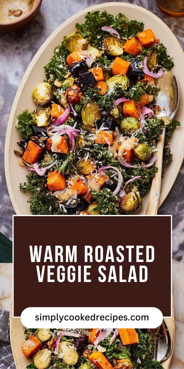 Warm Roasted Veggie Salad with Maple Dijon Vinaigrette save this recipe