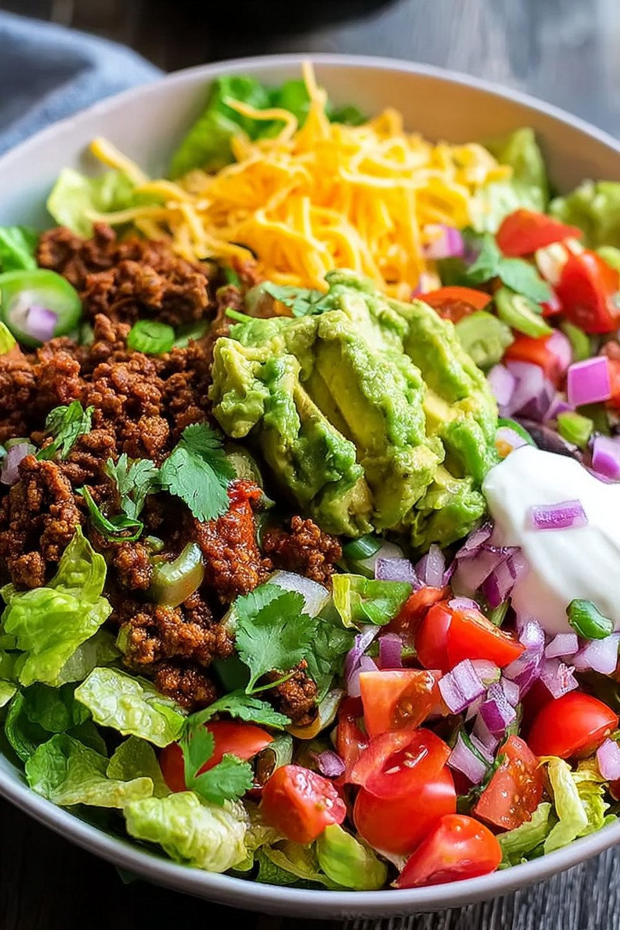 Healthy & High Protein Keto Taco Salad – No Tortilla, All the Flavor final result