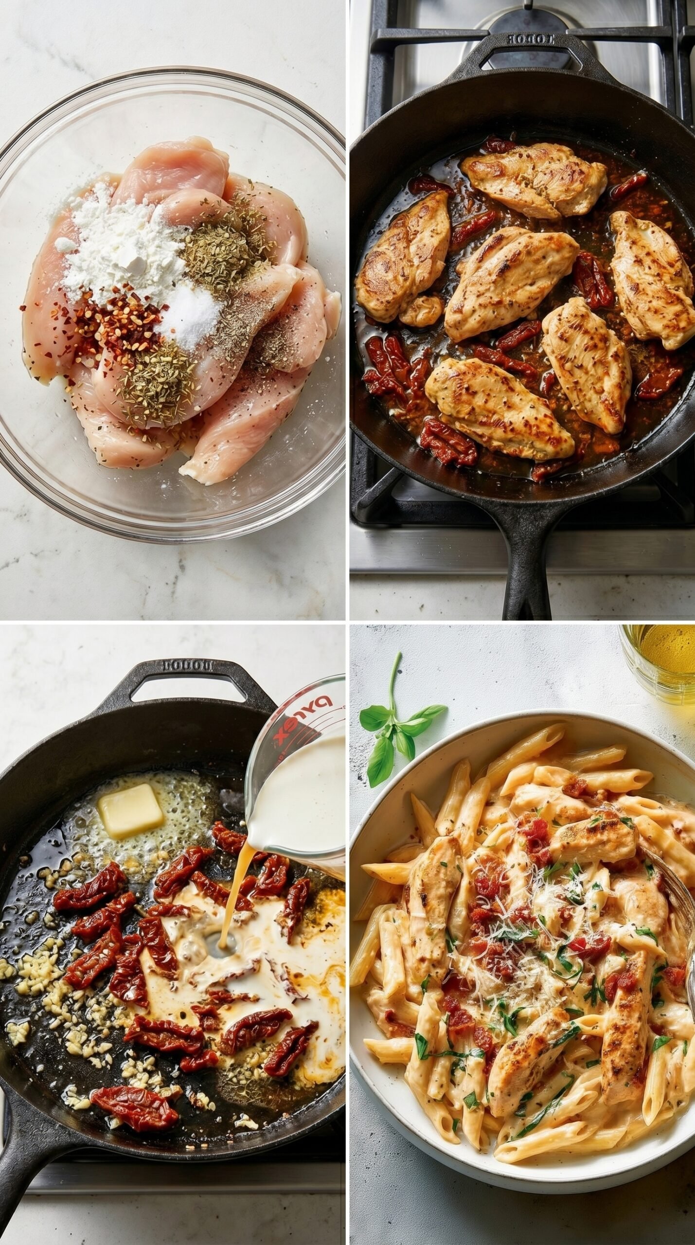 Creamy Marry Me Chicken Pasta recipe instructions