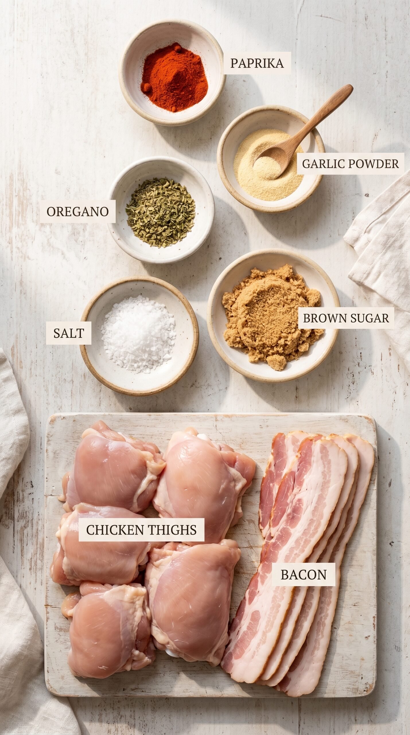 Irresistible Bacon Wrapped Chicken Thighs: Quick Family Delight recipe ingredients