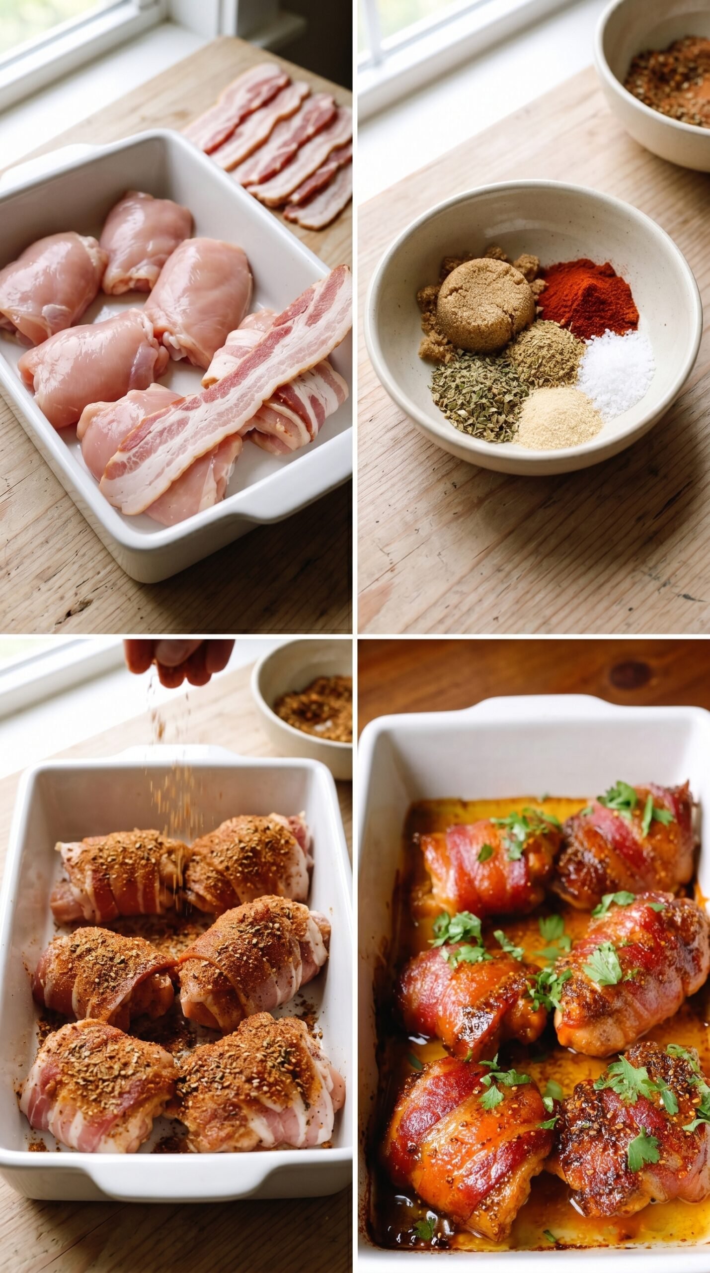 Irresistible Bacon Wrapped Chicken Thighs: Quick Family Delight recipe instructions