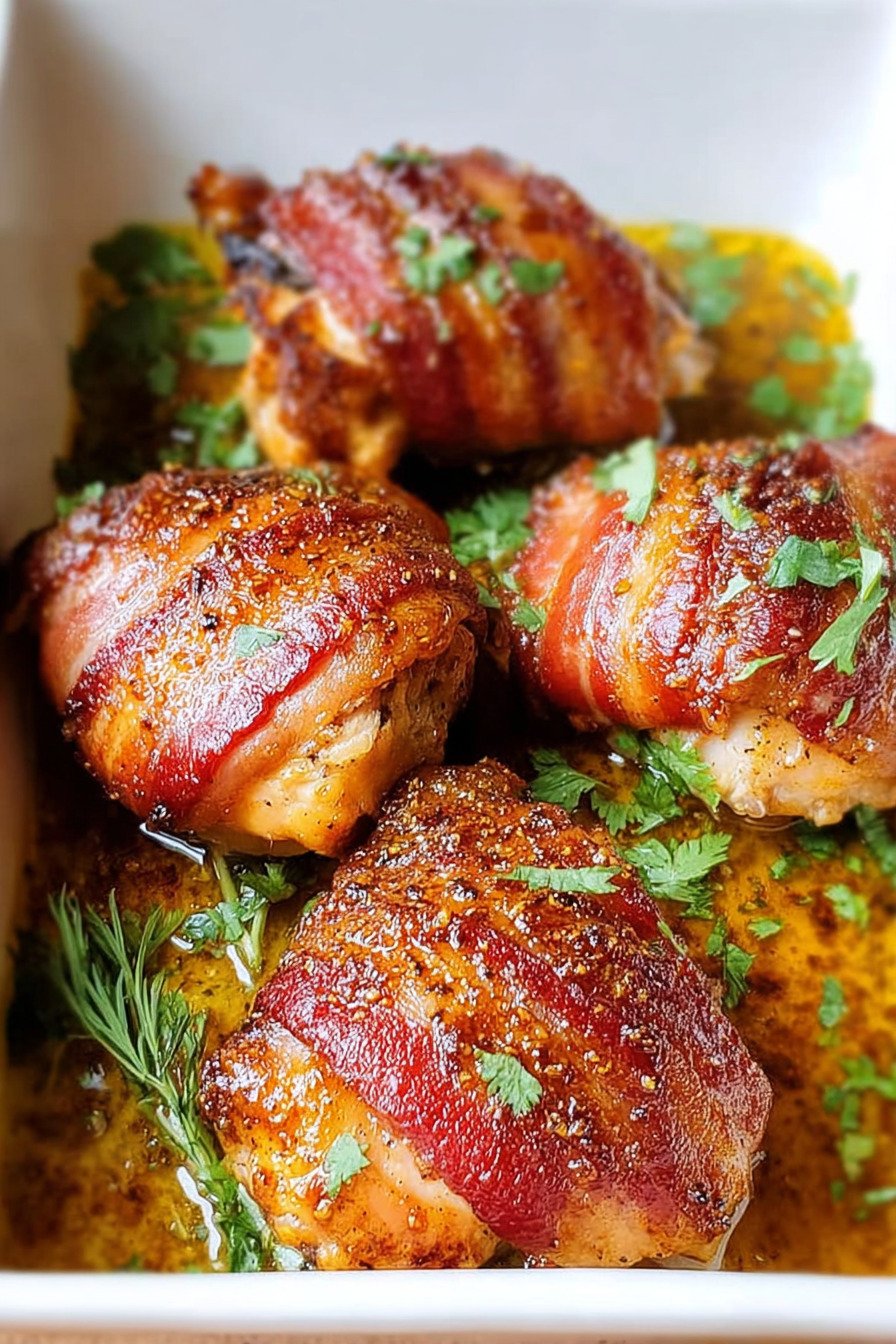 Irresistible Bacon Wrapped Chicken Thighs: Quick Family Delight final result