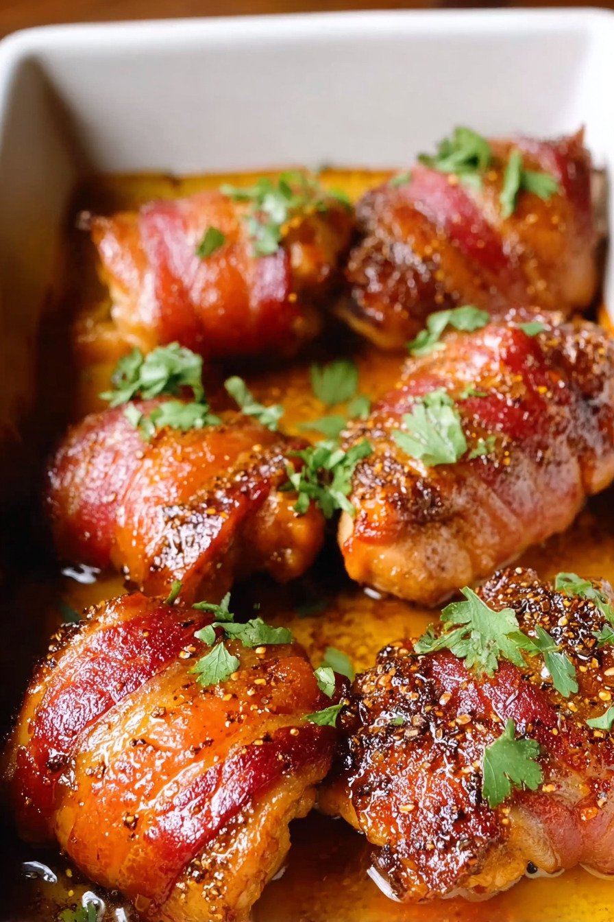 Irresistible Bacon Wrapped Chicken Thighs: Quick Family Delight extra recipe photo