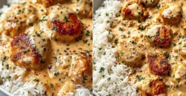 Creamy Smothered Chicken and Rice Recipe recipe photo