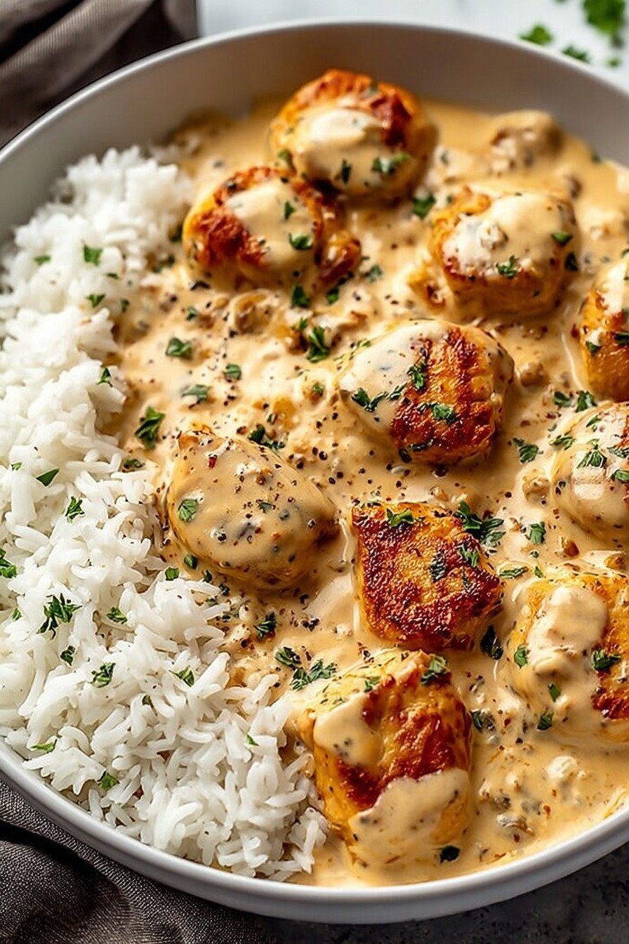 Creamy Smothered Chicken and Rice Recipe recipe tips