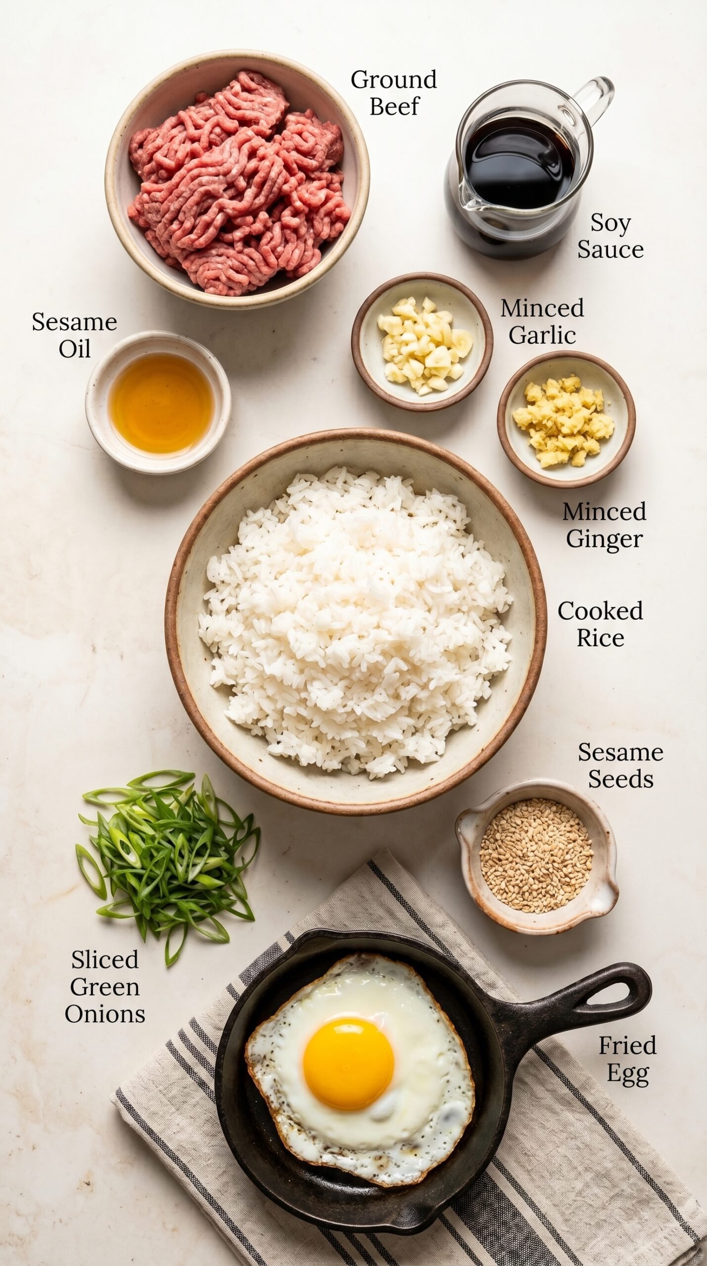 Korean Ground Beef Bowl (25-Minutes): Easy & Delicious Comfort recipe ingredients