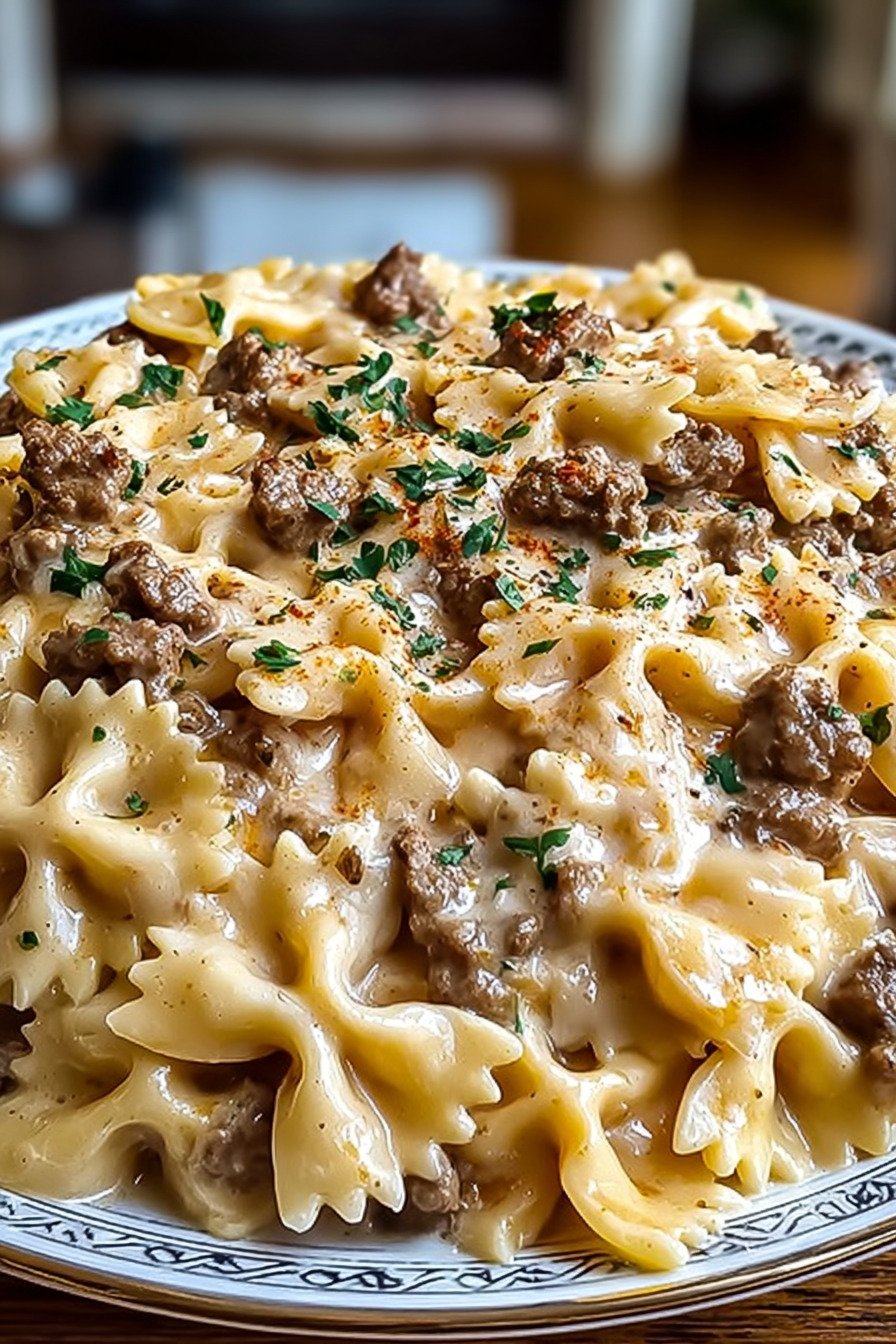 Irresistibly Creamy Cajun Cream Cheese Alfredo Bowties with Beef recipe tips