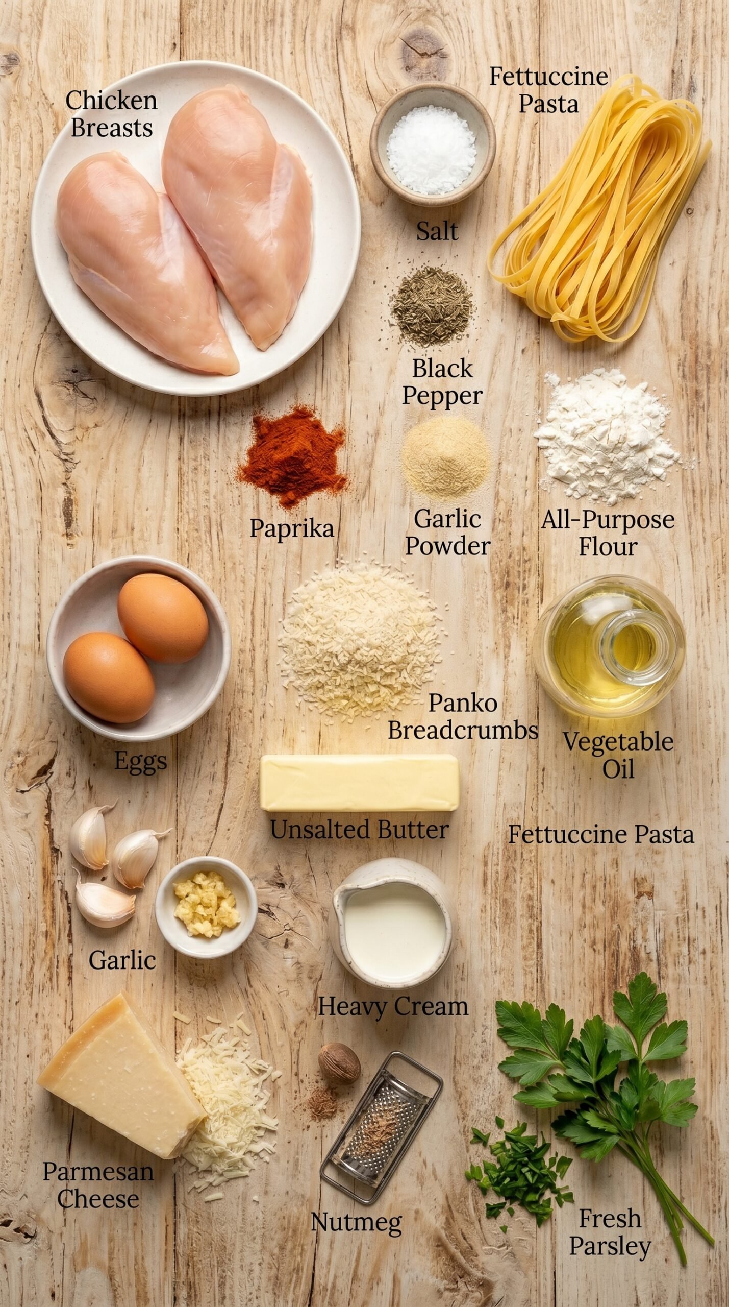 Best Crispy Chicken Fettuccine Alfredo for Dinner Tonight! recipe ingredients
