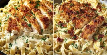 Best Crispy Chicken Fettuccine Alfredo for Dinner Tonight! recipe photo