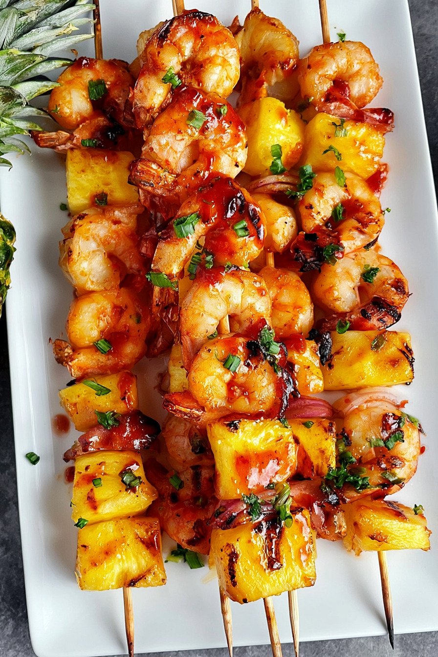 Sweet and Spicy Pineapple Shrimp Skewers extra recipe photo