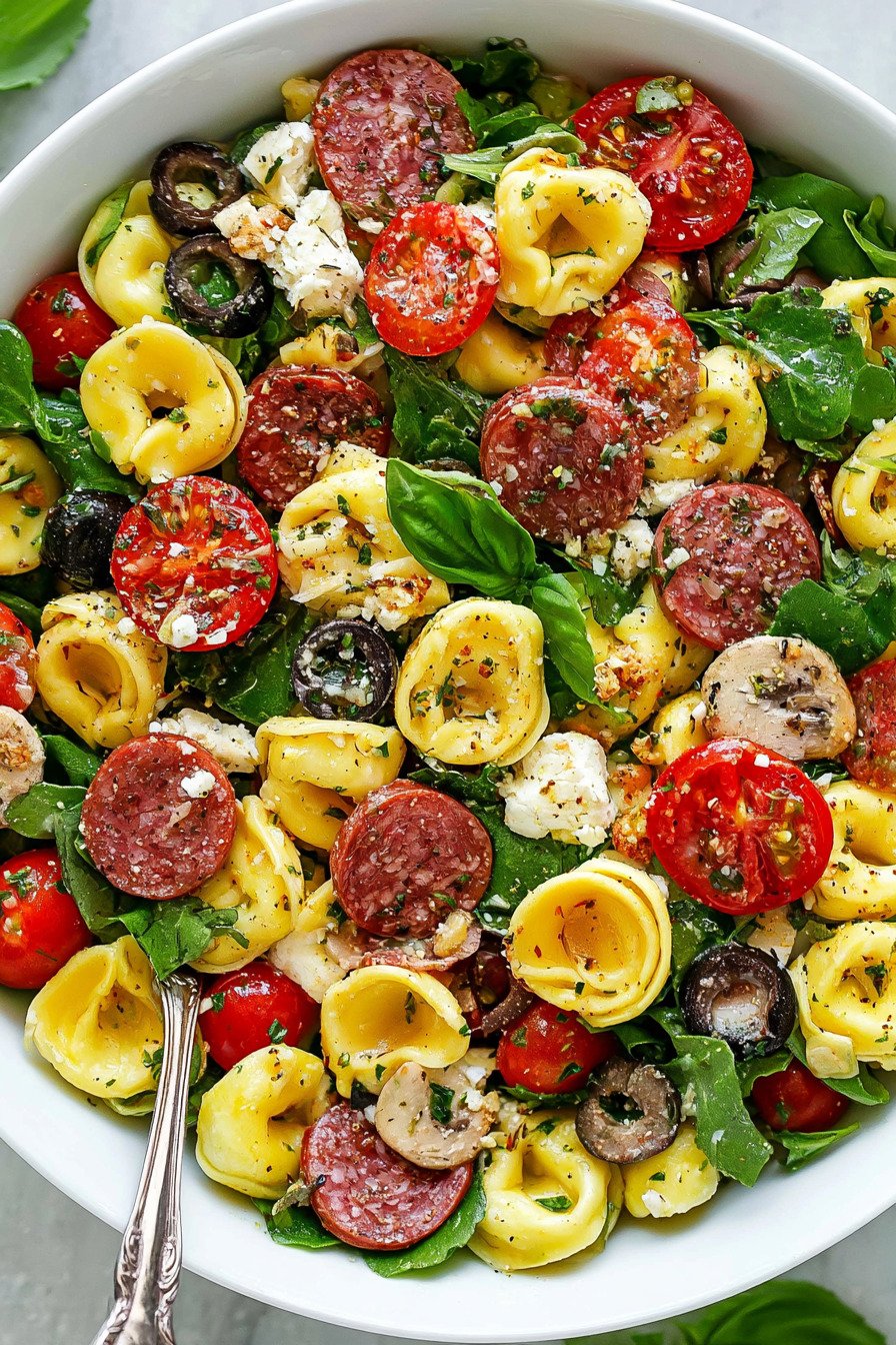 Tortellini Pasta Salad final result
