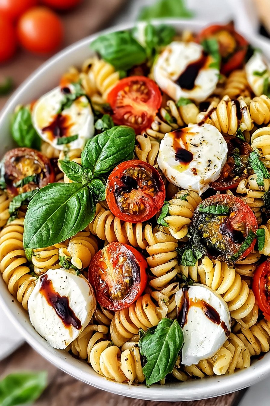 Caprese Pasta Salad with Balsamic Glaze (20-Minutes) extra recipe photo