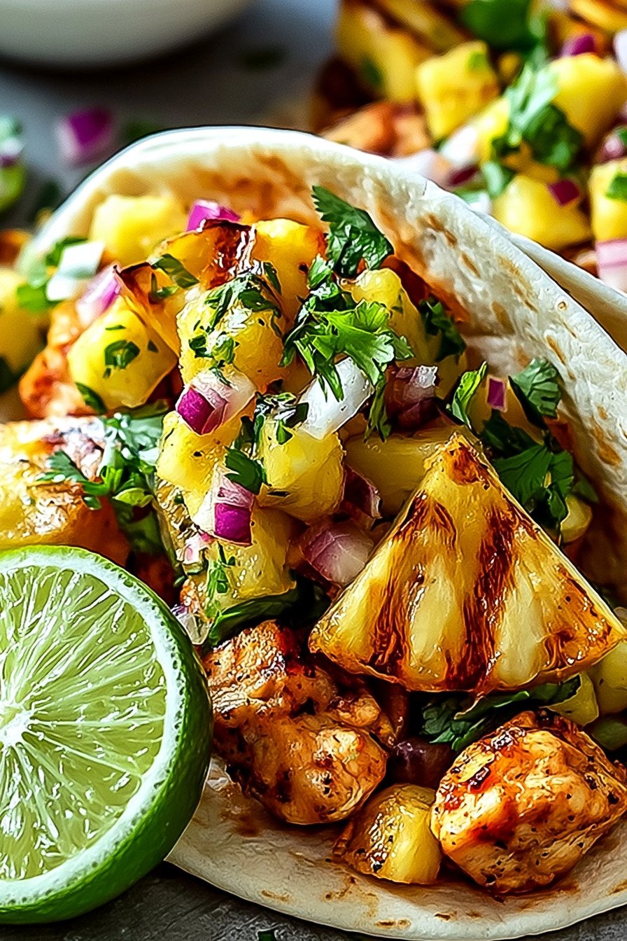 Pineapple Chicken Tacos with Juicy Spiced Chicken recipe tips