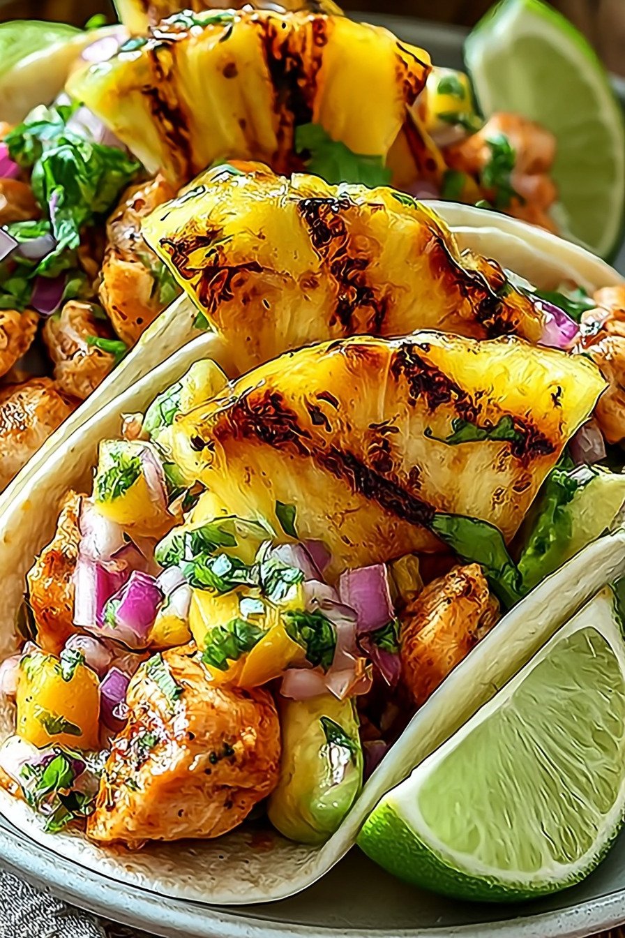 Pineapple Chicken Tacos with Juicy Spiced Chicken extra recipe photo