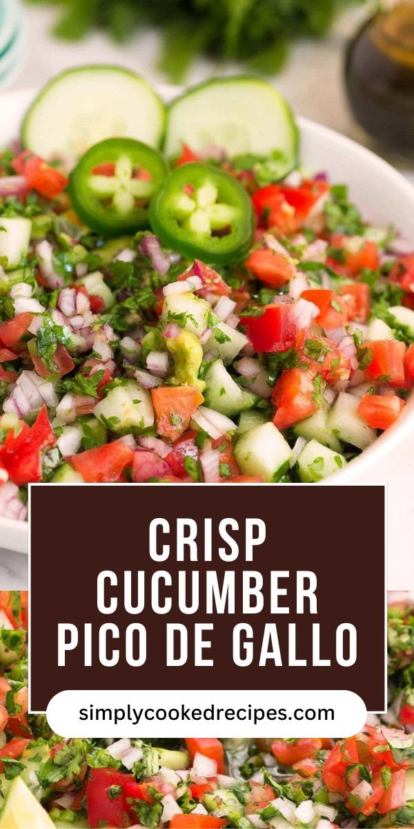 Mexican Cucumber Pico de Gallo save this recipe