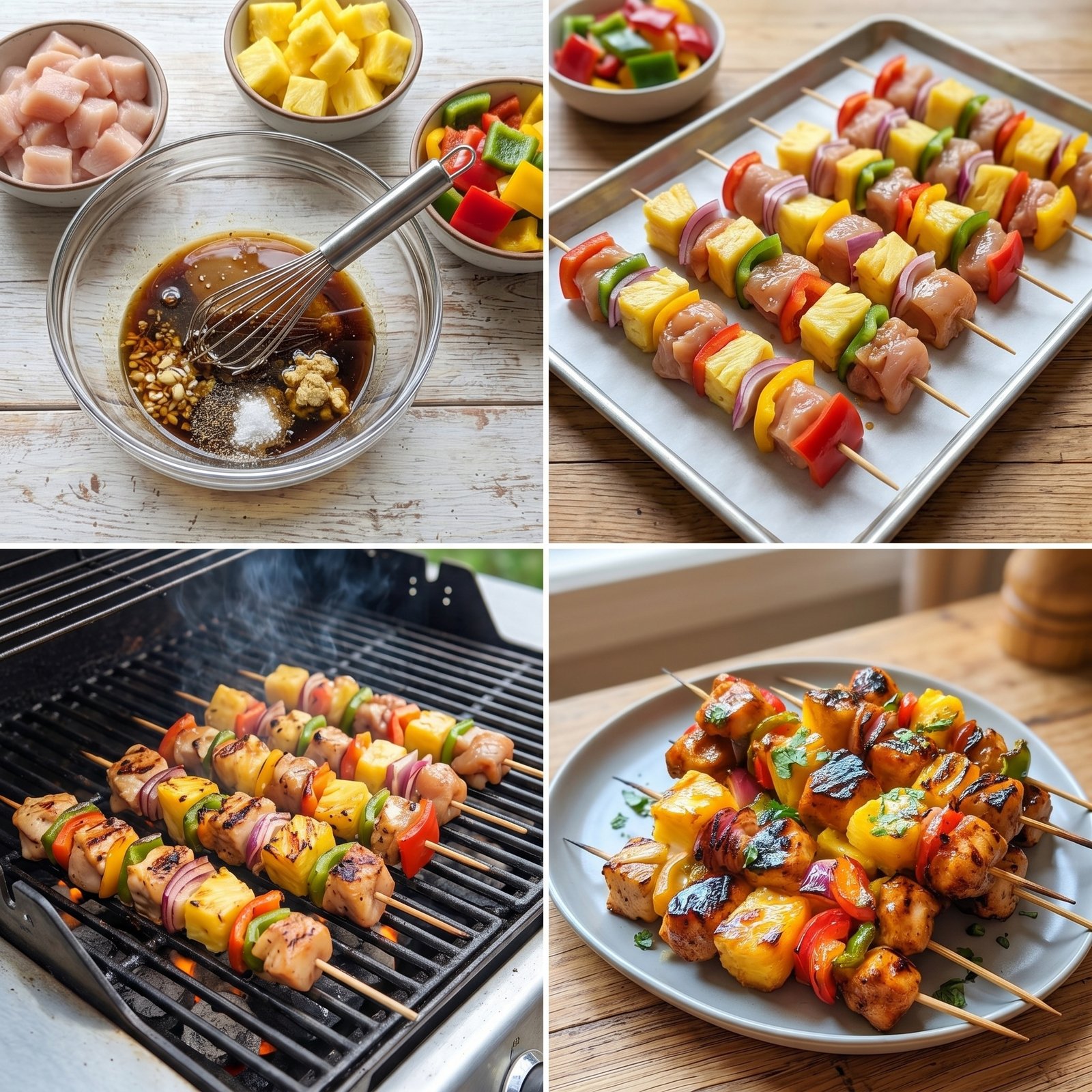 Pineapple Chicken Kabobs recipe instructions