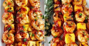 Sweet and Spicy Pineapple Shrimp Skewers recipe photo