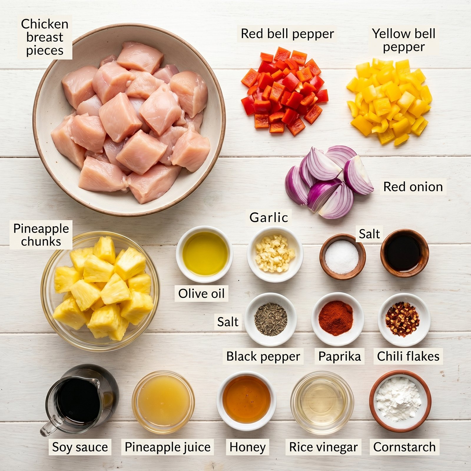 Hawaiian Chicken Sheet Pan recipe ingredients