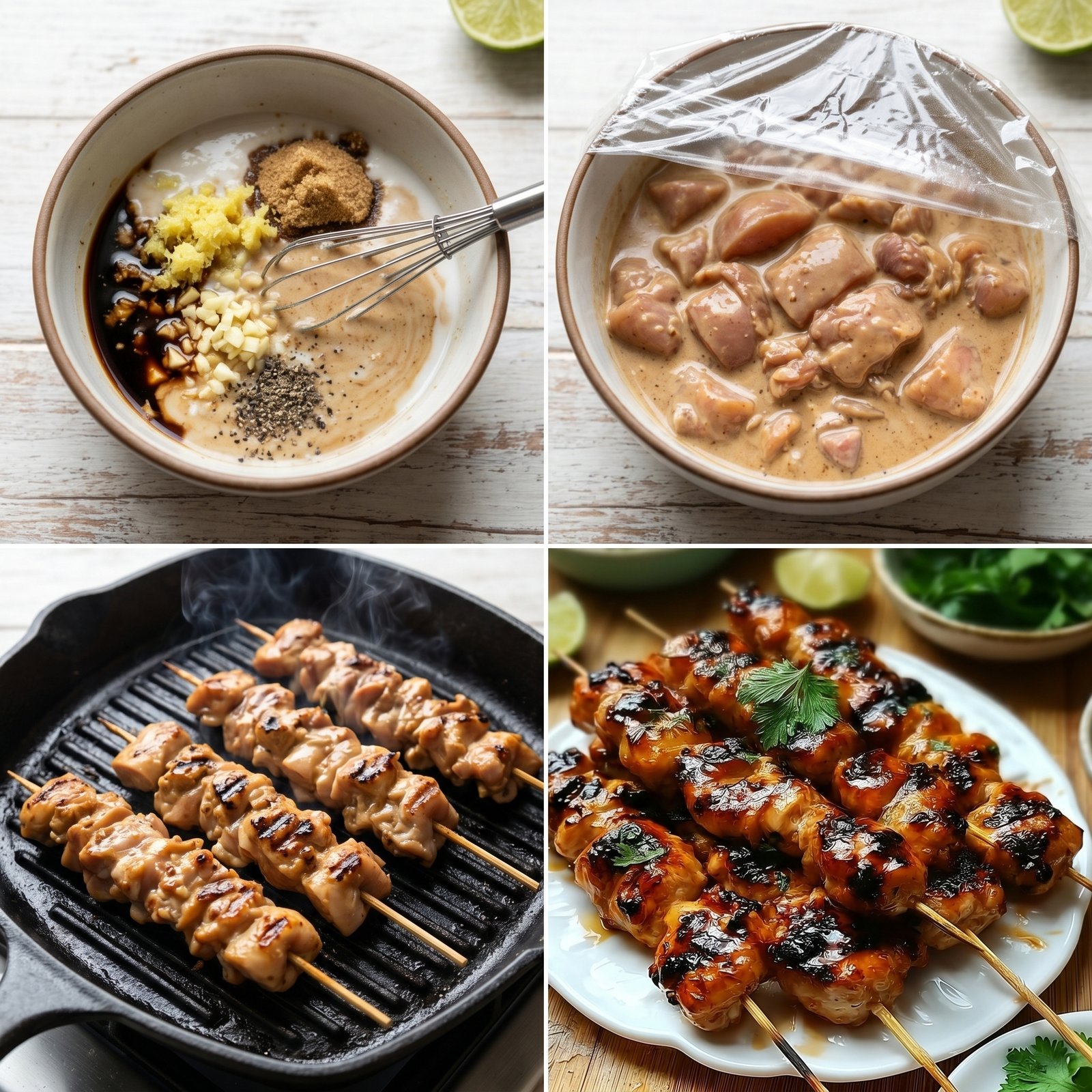 Easy Grilled Thai Coconut Chicken Skewers – A Delicious Family Favorite recipe instructions